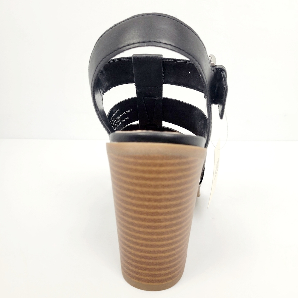 a.n.a Black Strappy Block Heel Sandals - Picture 5 of 7